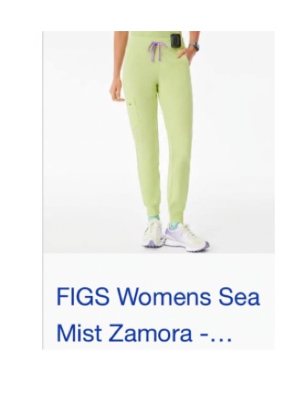 Figs Sea Mist Zamora Joggers and Casma scrub top PO5330 XXS